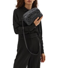 LOVE MOSCHINO QUILTED  Mini-Kameratasche über der Schulter Schwarz - Damentaschen - 4