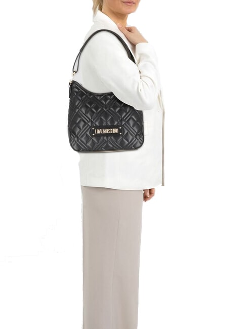 QUILTED  Hobo-Umhängetasche Schwarz - Damentaschen