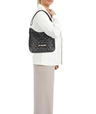 LOVE MOSCHINO QUILTED  Hobo-Umhängetasche Schwarz - Damentaschen - 4