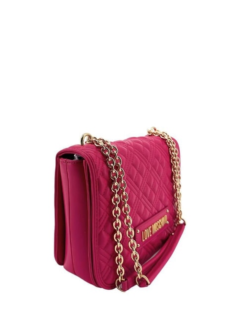 QUILTED GOLD CHAIN Schulter-/Umh&auml;ngetasche Magenta - Damentaschen