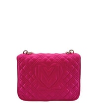 LOVE MOSCHINO QUILTED GOLD CHAIN Schulter-/Umh&auml;ngetasche Magenta - Damentaschen - 3