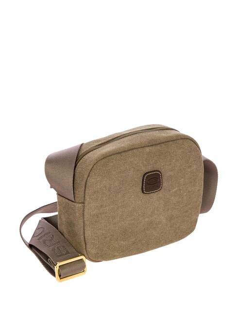 SORRENTO ERICA Kleine Umhängetasche aus Canvas Kakao - Damentaschen