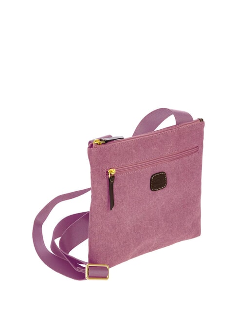 SORRENTO EMMA Flache Umhängetasche aus Canvas Alpenveilchen - Damentaschen