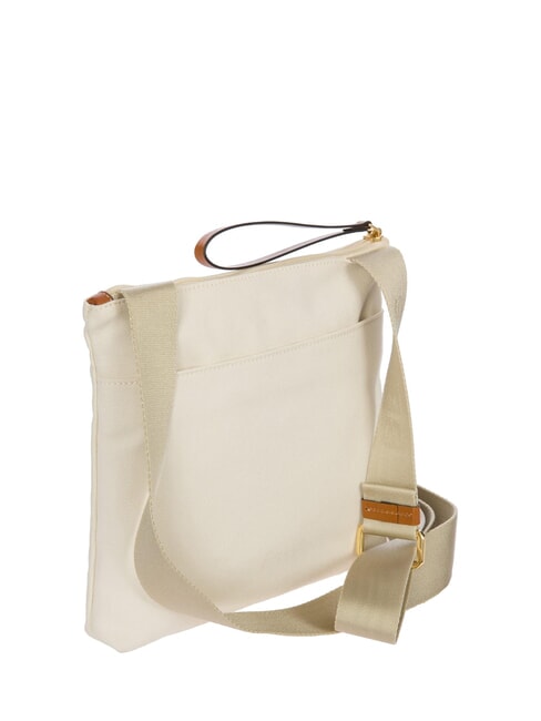 SORRENTO EMMA Flache Umhängetasche aus Canvas CREME - Damentaschen