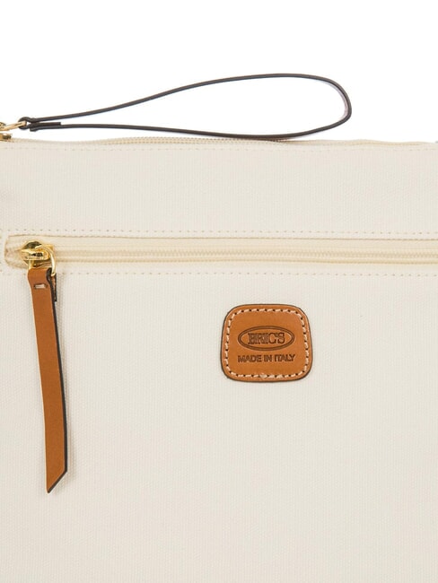 SORRENTO EMMA Flache Umhängetasche aus Canvas CREME - Damentaschen