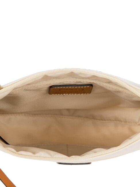 SORRENTO EMMA Flache Umhängetasche aus Canvas CREME - Damentaschen