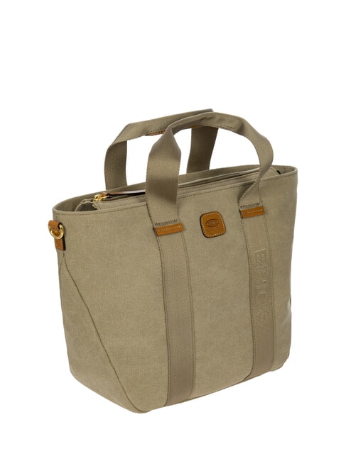 SORRENTO LUDOVICA Canvas Handtasche Einkaufstasche Olive - Damentaschen