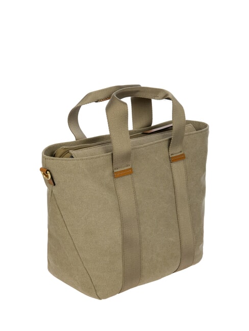 SORRENTO LUDOVICA Canvas Handtasche Einkaufstasche Olive - Damentaschen