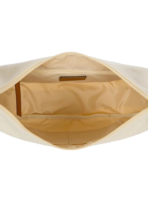 SORRENTO LUNA Halbmondförmige Canvastasche CREME - Damentaschen