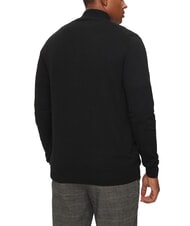 GUESS DARREL Rollkragen-Cardigan mit durchgehendem Rei&szlig;verschluss jetbla - Herrenpullover - 2