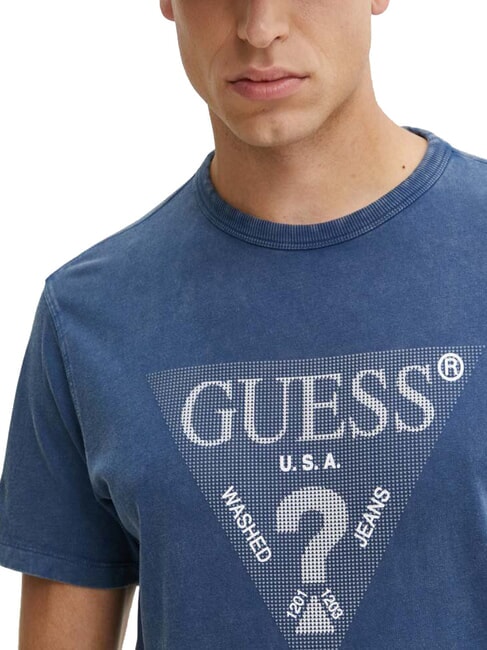 TRIANGLE Baumwoll-T-Shirt mit Aufdruck Wimpel blau - Herren-T-Shirts