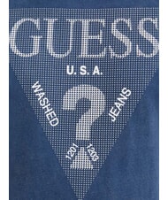 GUESS TRIANGLE Baumwoll-T-Shirt mit Aufdruck Wimpel blau - Herren-T-Shirts - 4