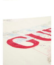 GUESS WORLD STAMPS T-Shirt aus Baumwolle perlweiß multi - Herren-T-Shirts - 5