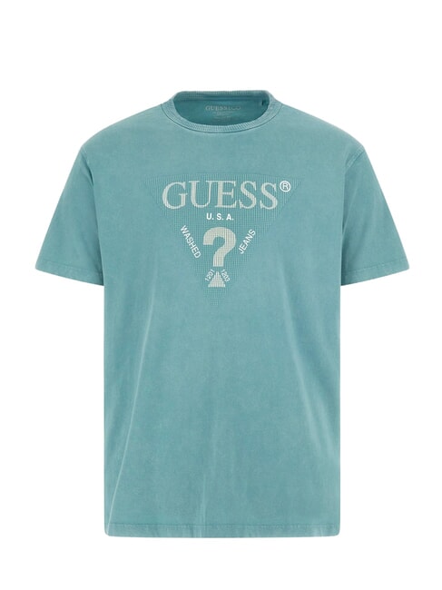 TRIANGLE Baumwoll-T-Shirt mit Aufdruck zartes Blaugrün - Herren-T-Shirts