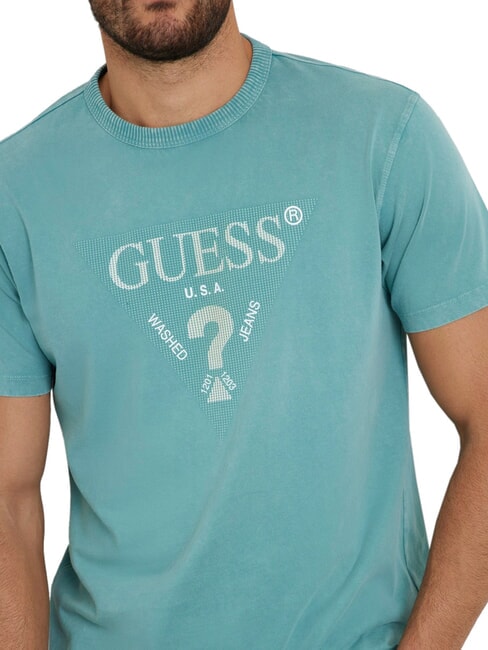 TRIANGLE Baumwoll-T-Shirt mit Aufdruck zartes Blaugr&uuml;n - Herren-T-Shirts