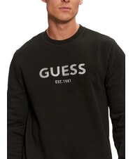 GUESS BOX Sweatshirt mit Logo-Stickerei in Metallic-Optik jetbla - Sweatshirts Herren - 3