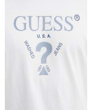 GUESS TRIANGLE Baumwoll-T-Shirt mit Aufdruck purweiß - Herren-T-Shirts - 4