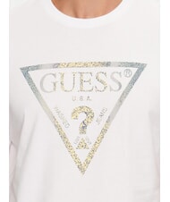 GUESS TRIANGLE T-Shirt mit Maxi-Print purweiß - Herren-T-Shirts - 3