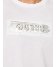 GUESS METALLIC LOGO T-Shirt mit geprägtem Aufdruck purweiß - Herren-T-Shirts - 4
