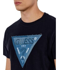GUESS TRIANGLE T-Shirt mit großem Logo-Patch jetbla - Herren-T-Shirts - 3