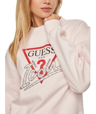 GUESS ICON Sweatshirt mit Rundhalsausschnitt Zur&uuml;ckhaltendes Rosa - Sweatshirts Damen - 3
