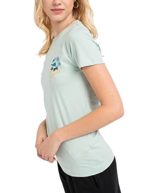 FLOWERS Stretch-T-Shirt weiche Minze - T-Shirts und Tops für Damen