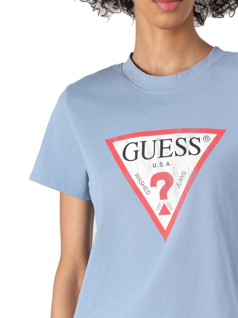 CLASSIC FIT LOGO T-Shirt mit Logo blaues Band - T-Shirts und Tops für Damen