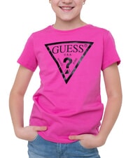 GUESS KIDS T-Shirt mit Dreieck-Logo-Print rosa Reise - Kinder-T-Shirt - 3