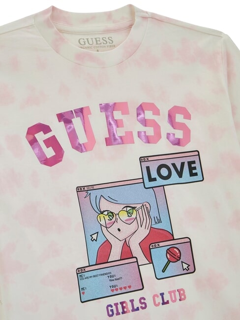 KIDS T-Shirt mit Aufdruck und Muster rosa Batik - Kinder-T-Shirt