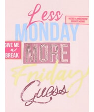 GUESS KIDS T-Shirt mit Strasssteinen und Pailletten Ballett rosa - Kinder-T-Shirt - 3