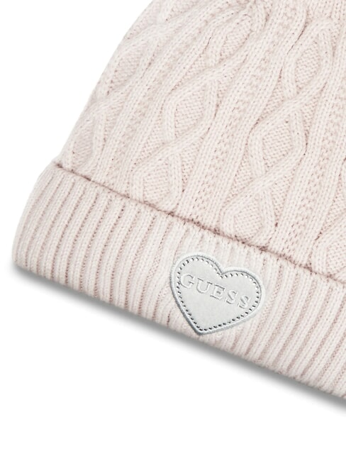 KIDS Geflochtene Mütze mit Bommel gedämpfter Stein - Kinderhüte