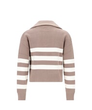 GUESS KIDS Gestreifte Strickjacke mit Reißverschluss braun weiße Streifen - Kinderpullover - 2