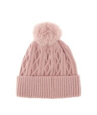 GUESS KIDS Geflochtene M&uuml;tze mit Bommel rosa Rosen - Kinderh&uuml;te - 2