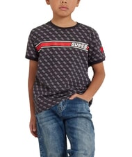 GUESS KIDS T-Shirt mit 4G-Allover-Logo 4g aop tiefschwarz - Kinder-T-Shirt - 4