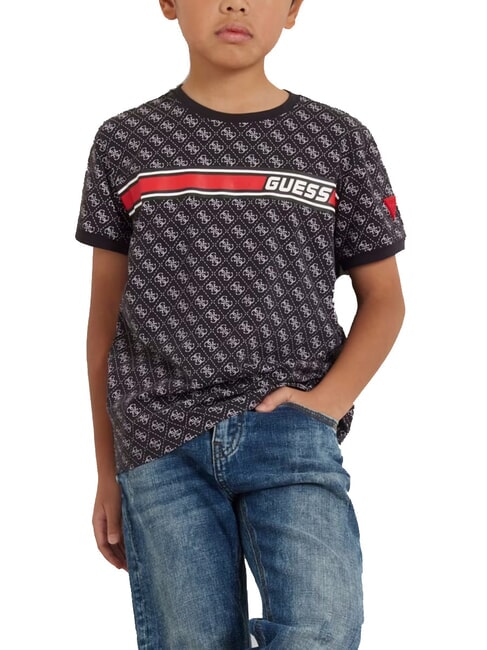 KIDS T-Shirt mit 4G-Allover-Logo 4g aop tiefschwarz - Kinder-T-Shirt
