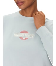 GUESS JEANS CN CROP Baumwoll-Sweatshirt azurblaue Lagune - Sweatshirts Damen - 3