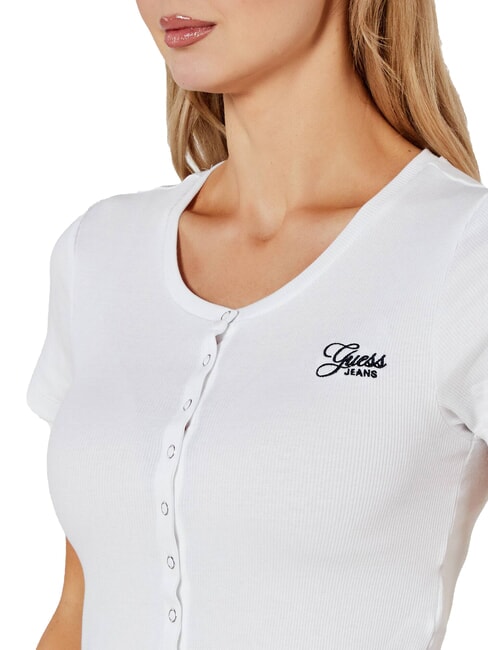 SL CN SNAP EMBRO  T-Shirt purweiß - T-Shirts und Tops für Damen