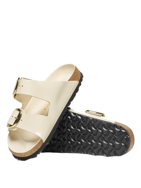 ARIZONA BIG BUCKLE  Sandalen aus Leder ecru gl&auml;nzen - Damenschuhe