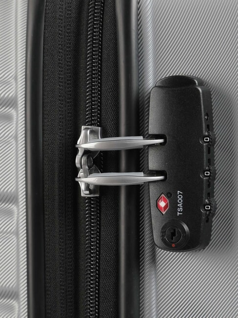 FLASHLINE Mittelgroßer erweiterbarer Trolley Himmelssilber - Harte Trolleys