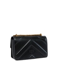 PINKO LOVE ONE MINI Gesteppte Tasche aus Nappaleder mit Chevron-Muster - Damentaschen