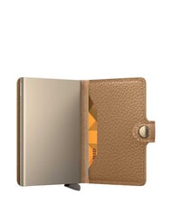 SECRID PEBBLE  Portemonnaie aus geh&auml;mmertem Leder Cappuccino - Brieftaschen Damen - 3