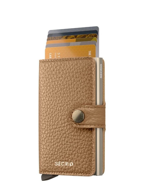 PEBBLE  Portemonnaie aus geh&auml;mmertem Leder Cappuccino - Brieftaschen Damen