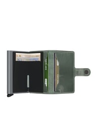 SECRID VINTAGE  Ledergeldbörse mit Kartenhalter aus Aluminium Salbei - Brieftaschen Herren - 2