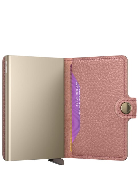 PEBBLE  Portemonnaie aus geh&auml;mmertem Leder Rose - Brieftaschen Damen