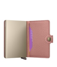 SECRID PEBBLE  Portemonnaie aus geh&auml;mmertem Leder Rose - Brieftaschen Damen - 3