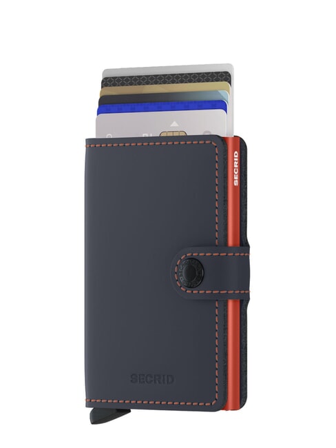 MATTE  Geldb&ouml;rse mit RFID-blockierendem Kartenhalter nachtblau & orange - Brieftaschen Herren
