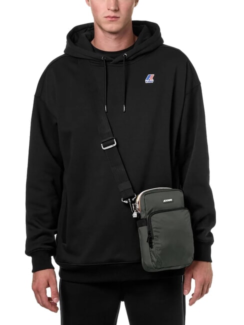 ERLOY Nylontasche mit Tasche grün schwärzlich - Umhängetaschen Herren