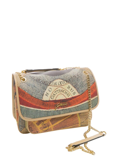 PLANETARIUM Wandelbare Tasche mit Überschlag klassisch/beige - Damentaschen