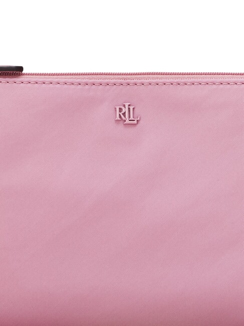 LANDYN Flache Umhängetasche aus Nylon lila Rosen - Damentaschen