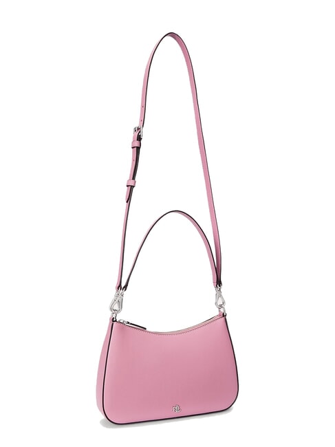 DANNI Umh&auml;ngetasche, mit Schultergurt, aus Leder lila Rosen46 - Damentaschen